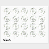 Waterverf Eucalyptus Greenery Wedding Ronde Sticker (Vel)