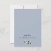 Waterverf Eucalyptus Greenery Wedding RSVP Kaart (Achterkant)