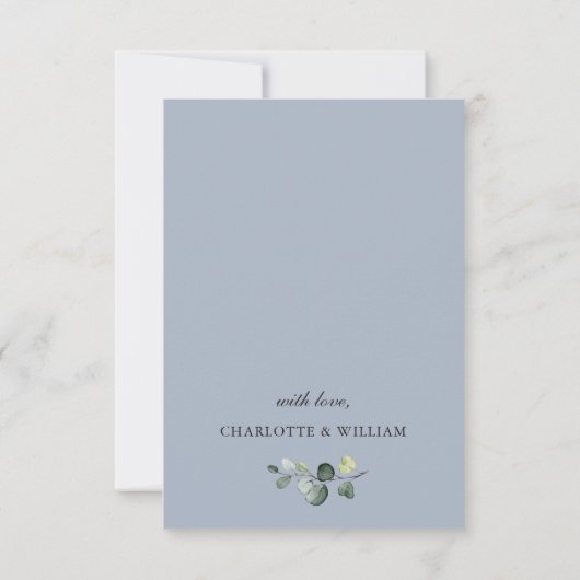 Waterverf Eucalyptus Greenery Wedding RSVP Kaart (Achterkant)