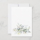 Waterverf Eucalyptus Greenery Wedding RSVP Kaart (Achterkant)