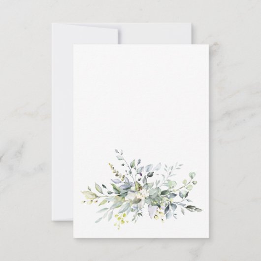 Waterverf Eucalyptus Greenery Wedding RSVP Kaart (Achterkant)