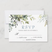 Waterverf Eucalyptus Greenery Wedding RSVP Kaart (Voorkant)