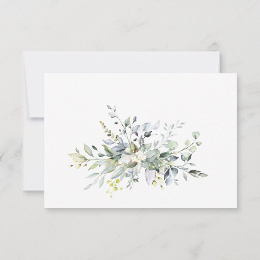 Waterverf Eucalyptus Greenery Wedding RSVP Kaart (Achterkant)