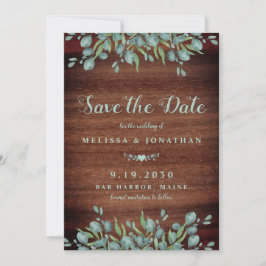 Waterverf Eucalyptus Greenery Wedding Save The Date