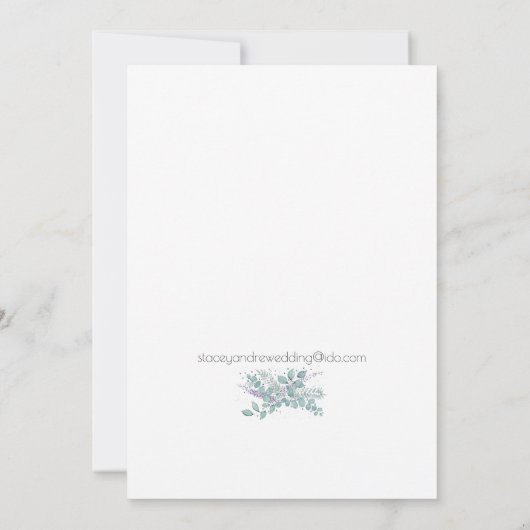 Waterverf Eucalyptus Greenery Wedding Save The Date (Achterkant)