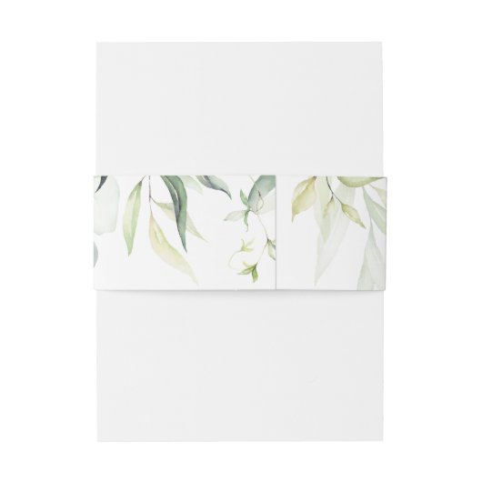 Waterverf Eucalyptus Greenery Wedding Uitnodigingen Wikkel (Achterkant Voorbeeld)