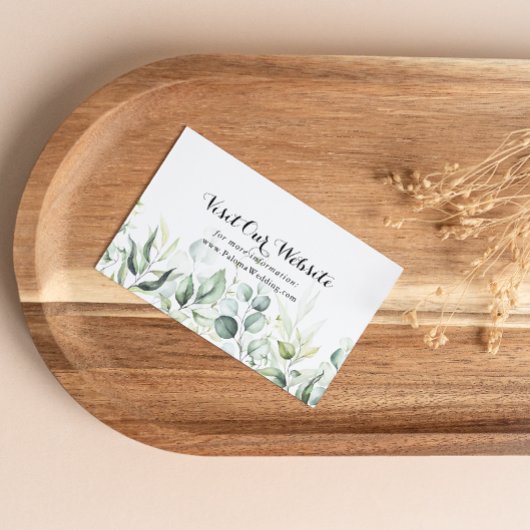 Waterverf Eucalyptus Greenery Wedding Website Informatiekaartje