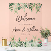 Waterverf Eucalyptus Greenery Wedding Welkom Acryl Bord (Huwelijk)