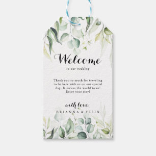 Waterverf Eucalyptus Greenery Wedding Welkom Cadeaulabel