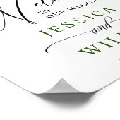 Waterverf Eucalyptus Greenery Wedding Welkom Poster (Hoek)