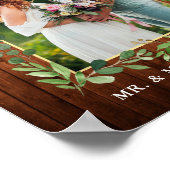 Waterverf Eucalyptus Greenery Wood Gold Foto Poster (Hoek)