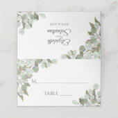 Waterverf Eucalyptus & Greenery Write-in Wedding Plaatskaartje (Buitenkant ongevouwen)