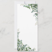 Waterverf eucalyptus groen 50e verjaardag kaart (Achterkant)