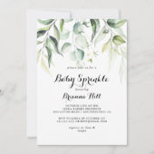 Waterverf Eucalyptus groen Baby sprenkelen Kaart (Voorkant)