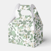 Waterverf Eucalyptus groen bloesems bruiloft Bedankdoosjes (Achterkant)