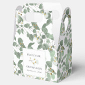Waterverf Eucalyptus groen bloesems bruiloft Bedankdoosjes (Geopend)
