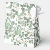 Waterverf Eucalyptus groen bloesems bruiloft Bedankdoosjes (Achterkant)