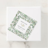 Waterverf Eucalyptus groen bloesems bruiloft Bedankjes Labels (In situ)