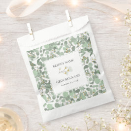 Waterverf Eucalyptus groen bloesems bruiloft Bedankzakje