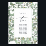 Waterverf Eucalyptus groen bloesems bruiloft Kaart<br><div class="desc">Een mooie handgetekende waterverf eucalyptus groen en gom bloesems bruiloft ontwerp. Een uniek ontwerp dat gebruik maakt van geïllustreerde waterverf eucalyptusbladeren en bloembloesem botanicals. Een moderne eucalyptus bloemmotief. Een elegant trouwtafel nummer ontwerp met moderne elementen. Bijpassende huwelijksuitnodigingen en andere briefpapier items zijn ook beschikbaar. Pas het nummer aan en koop...</div>