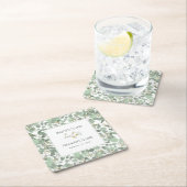 Waterverf Eucalyptus groen bloesems bruiloft Kartonnen Onderzetters (Insitu)