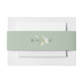 Waterverf Eucalyptus groen bloesems bruiloft Uitnodigingen Wikkel (Voorkant Voorbeeld)