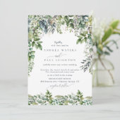 Waterverf Eucalyptus groen | Botanische bruiloft Kaart (Staand voorkant)