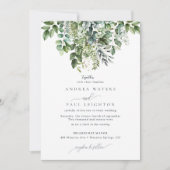 Waterverf Eucalyptus groen | Botanische bruiloft Kaart (Voorkant)
