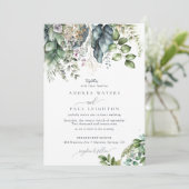 Waterverf Eucalyptus groen | Botanische bruiloft Kaart (Staand voorkant)