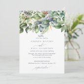 Waterverf Eucalyptus groen | Botanische bruiloft Kaart (Staand voorkant)