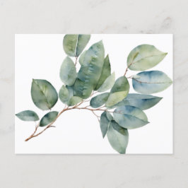 Waterverf eucalyptus groen briefkaart