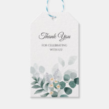 Waterverf eucalyptus groen bruiloft dank u