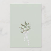 Waterverf Eucalyptus & groen Bruiloft Details Informatiekaartje (Achterkant)