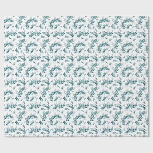 Waterverf eucalyptus groen cadeaupapier (Vlak)