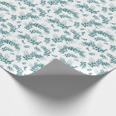 Waterverf eucalyptus groen cadeaupapier (Hoek)