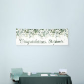 Waterverf Eucalyptus Groen Gefeliciteerd Spandoek (Beurs)