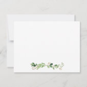 Waterverf Eucalyptus groen goud gepersonaliseerd Notitiekaartje (Achterkant)