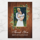 Waterverf Eucalyptus groen hout mini Wijn Etiket (Enkel label)