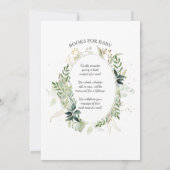 Waterverf Eucalyptus groen in goud Baby shower Kaart (Achterkant)