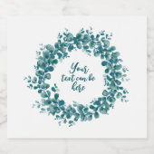 Waterverf eucalyptus groen likeurfles etiket (Enkel label)