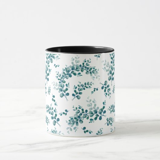 Waterverf eucalyptus groen mok (Midden)