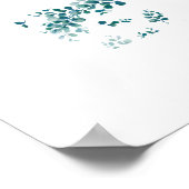 Waterverf eucalyptus groen poster (Hoek)