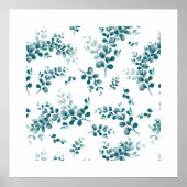 Waterverf eucalyptus groen poster (Voorkant)
