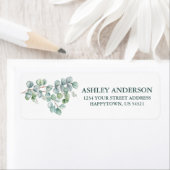 Waterverf Eucalyptus groen retouradres Etiket (Insitu)