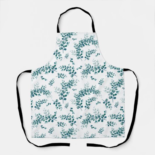 Waterverf eucalyptus groen schort (Voorkant)