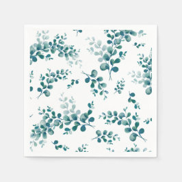 Waterverf eucalyptus groen servet