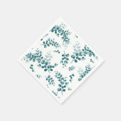 Waterverf eucalyptus groen servet (Hoek)