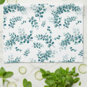 Waterverf eucalyptus groen theedoek (Gevouwen)