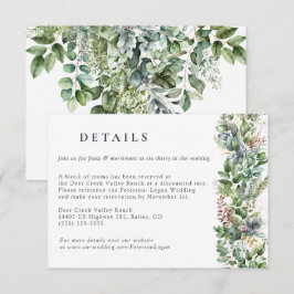 Waterverf Eucalyptus groen | Trouwgegevens Informatiekaartje