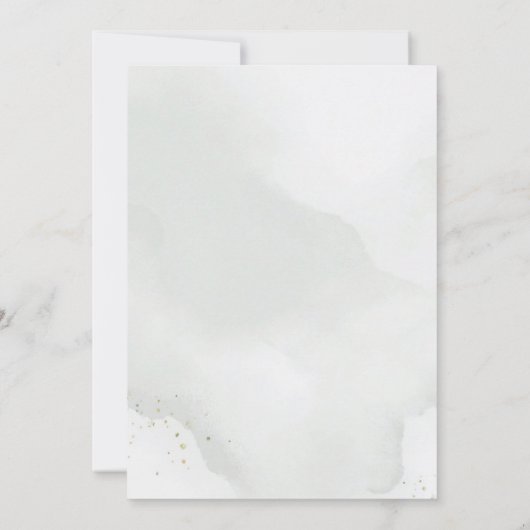 Waterverf Eucalyptus groen tuin botanisch Save The Date (Achterkant)